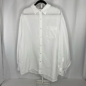 Todd Snyder x Baird McNutt Irish Linen Button Up Shirt White XXL Classic Fit
